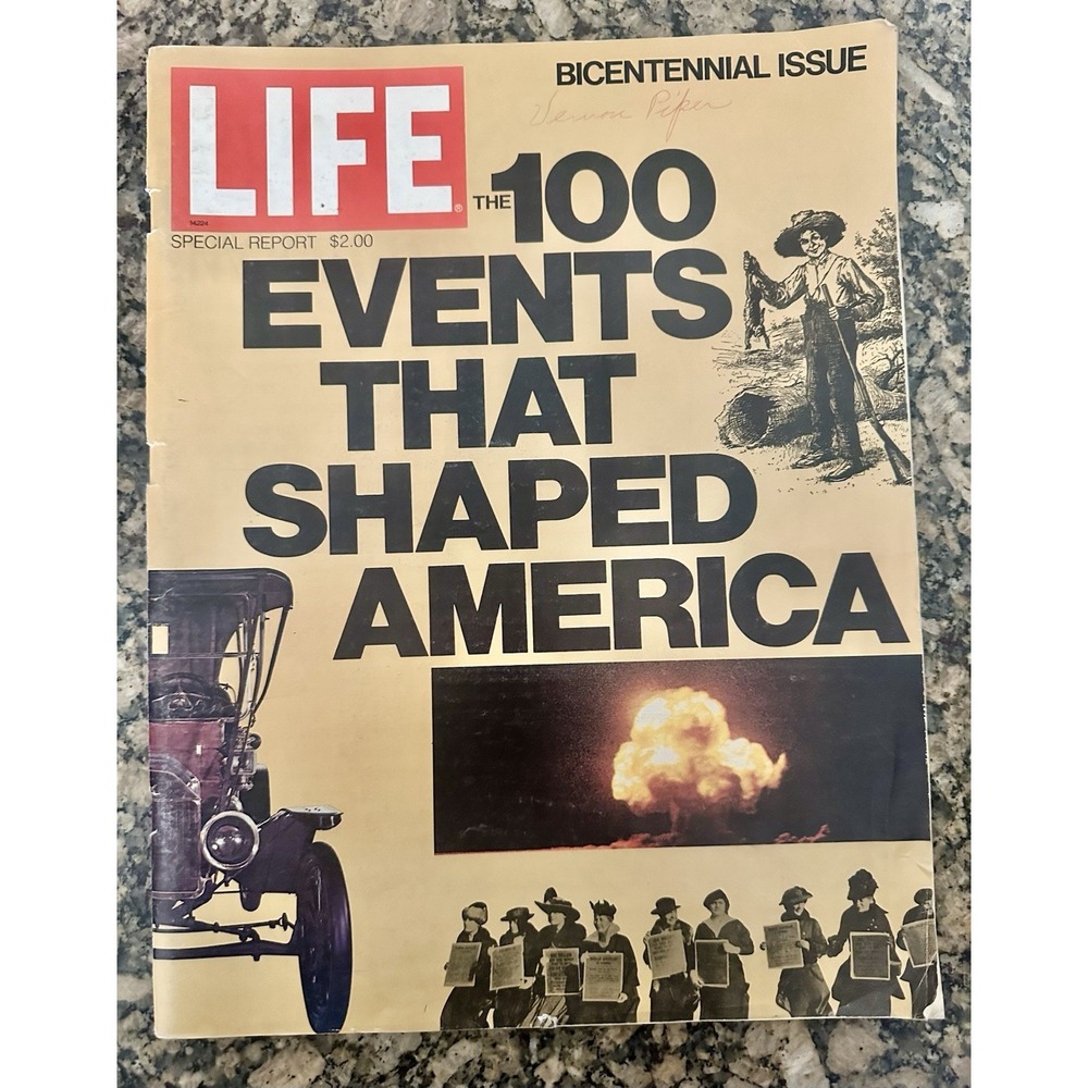 1975 Life Magazine: 100 Events That Shaped America Bicentennial Issue Special